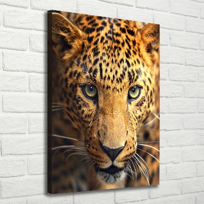 Stampa quadro su tela verticale Leopardo