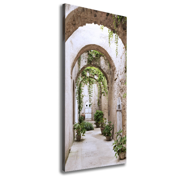 Stampa quadro su tela verticale Portico nel castello