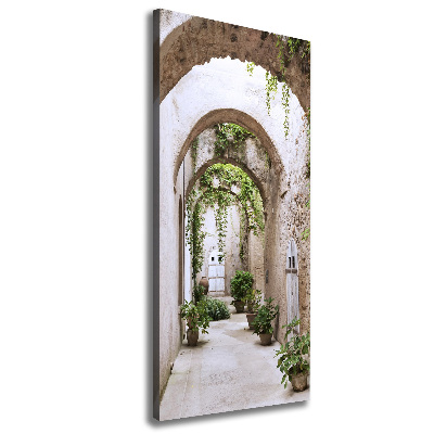 Stampa quadro su tela verticale Portico nel castello