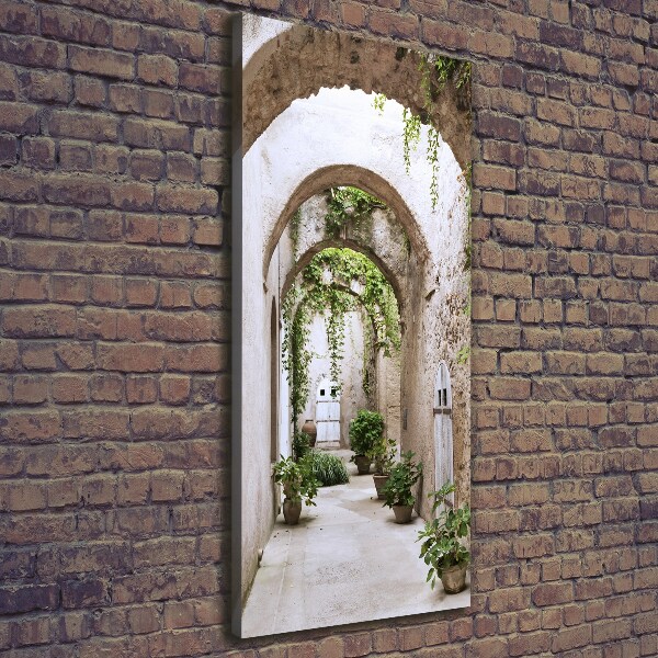 Stampa quadro su tela verticale Portico nel castello