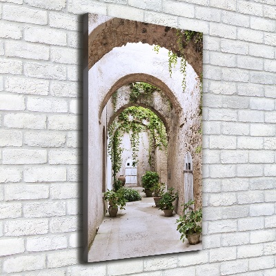 Stampa quadro su tela verticale Portico nel castello