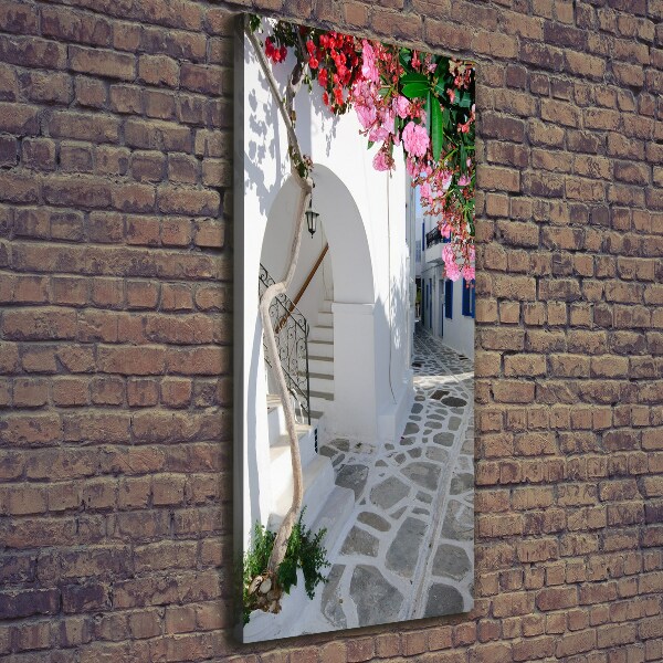 Quadro foto su tela verticale Villaggio greco