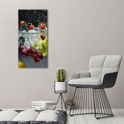 Quadro foto su tela verticale Frutti sott'acqua