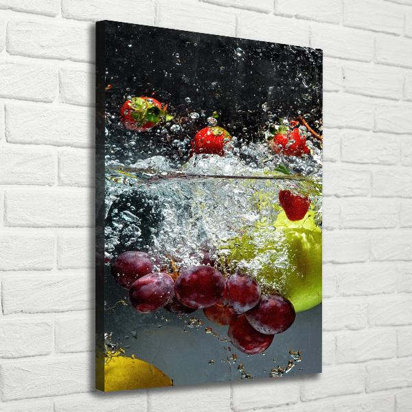 Quadro foto su tela verticale Frutti sott'acqua