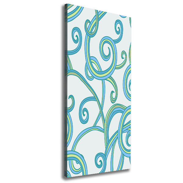 Quadro foto su tela verticale Spirali astratte