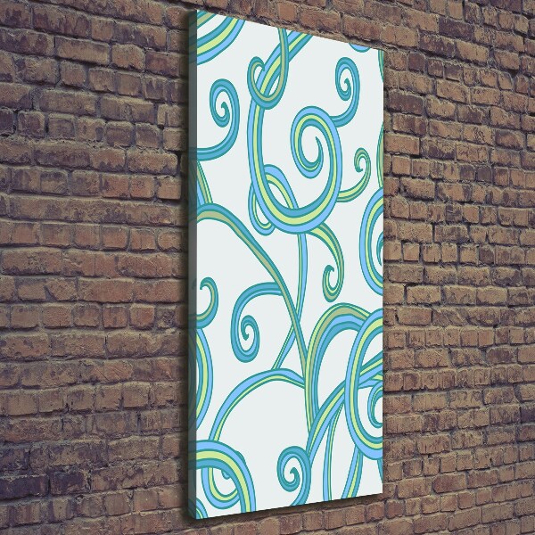 Quadro foto su tela verticale Spirali astratte