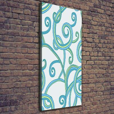 Quadro foto su tela verticale Spirali astratte