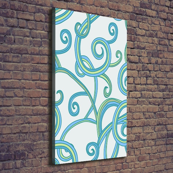 Quadro foto su tela verticale Spirali astratte