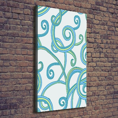 Quadro foto su tela verticale Spirali astratte