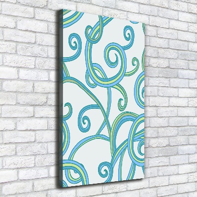 Quadro foto su tela verticale Spirali astratte