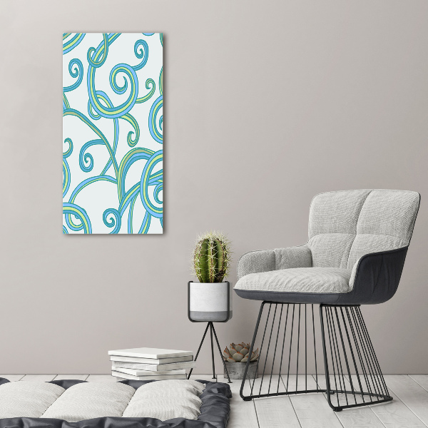 Quadro foto su tela verticale Spirali astratte