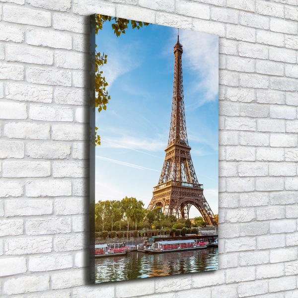 Stampa quadro su tela verticale Torre Eiffel Parigi