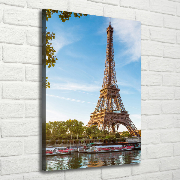 Stampa quadro su tela verticale Torre Eiffel Parigi