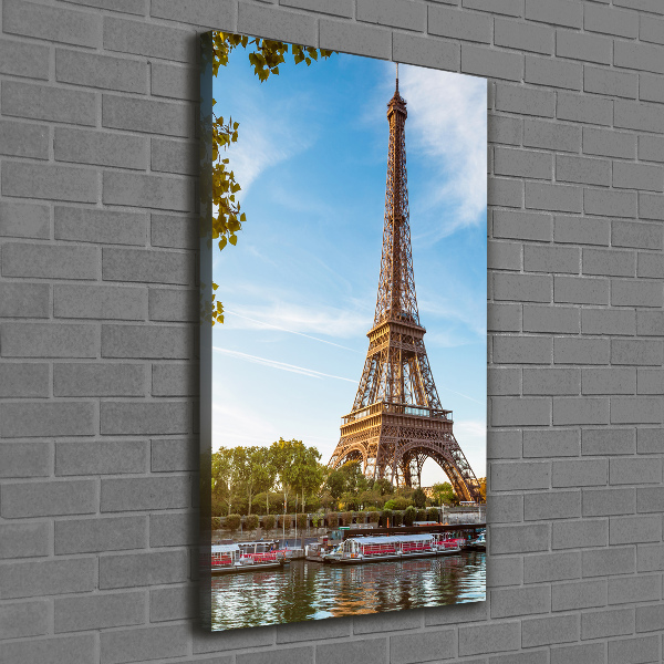 Stampa quadro su tela verticale Torre Eiffel Parigi