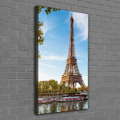 Stampa quadro su tela verticale Torre Eiffel Parigi