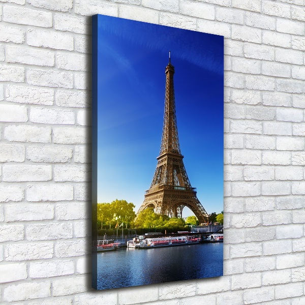 Quadro foto su tela verticale Torre Eiffel Parigi