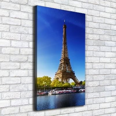 Quadro foto su tela verticale Torre Eiffel Parigi