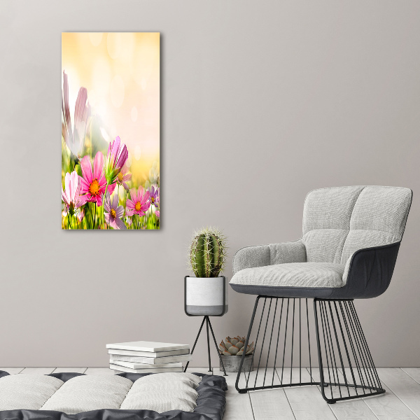 Quadro su tela canvas verticale Fiori selvatici