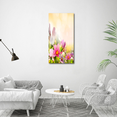 Quadro su tela canvas verticale Fiori selvatici