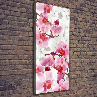 Stampa quadro su tela verticale Orchidea rosa