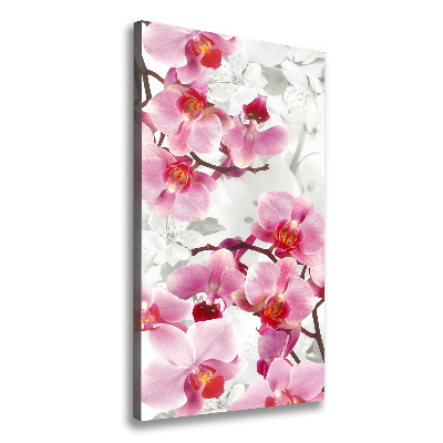 Stampa quadro su tela verticale Orchidea rosa