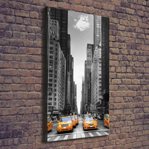 Quadro foto su tela verticale Taxi di New York