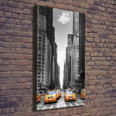 Quadro foto su tela verticale Taxi di New York