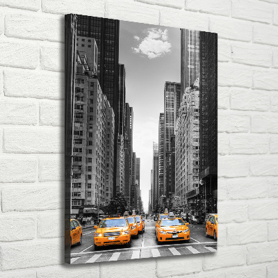 Quadro foto su tela verticale Taxi di New York