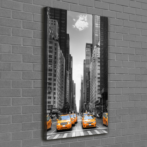 Quadro foto su tela verticale Taxi di New York