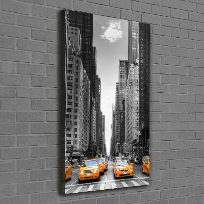 Quadro foto su tela verticale Taxi di New York