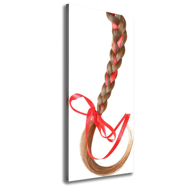 Quadro foto su tela verticale Treccia