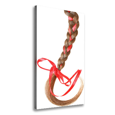 Quadro foto su tela verticale Treccia