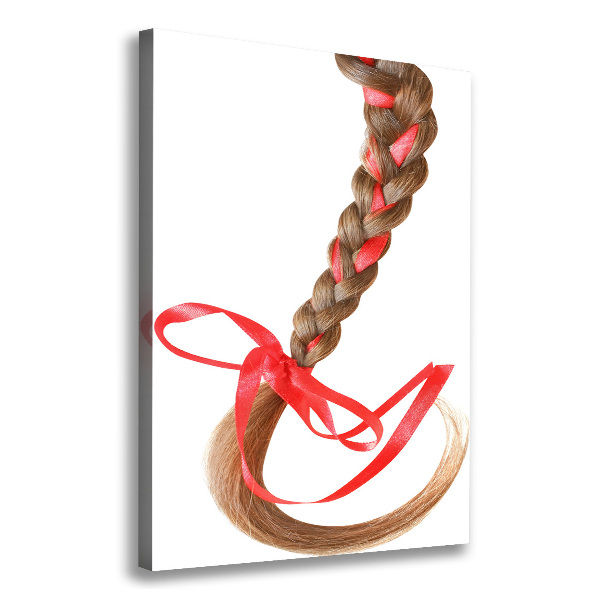 Quadro foto su tela verticale Treccia