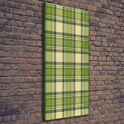 Stampa quadro su tela verticale A scacchi verdi