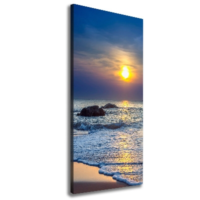 Quadro su tela canvas verticale Spiaggia al tramonto