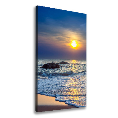 Quadro su tela canvas verticale Spiaggia al tramonto