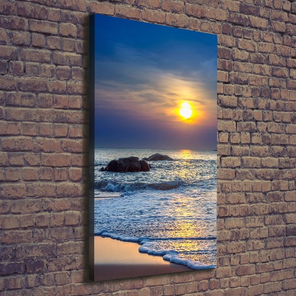 Quadro su tela canvas verticale Spiaggia al tramonto
