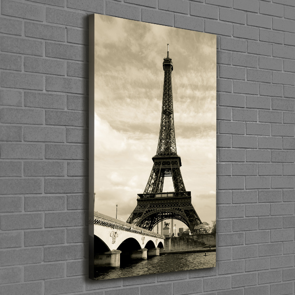 Stampa quadro su tela verticale Torre Eiffel Parigi