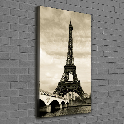 Stampa quadro su tela verticale Torre Eiffel Parigi