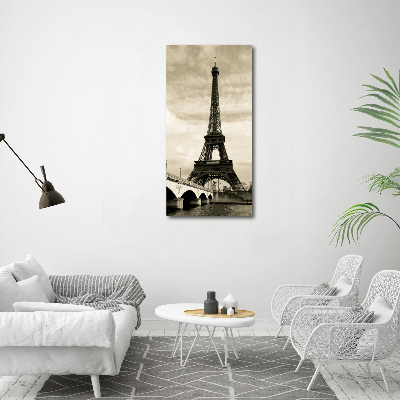 Stampa quadro su tela verticale Torre Eiffel Parigi