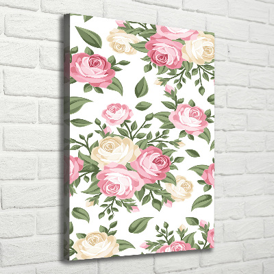 Stampa quadro su tela verticale Rose