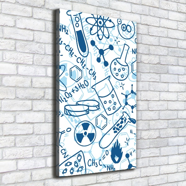 Stampa quadro su tela verticale Formazione in chimica