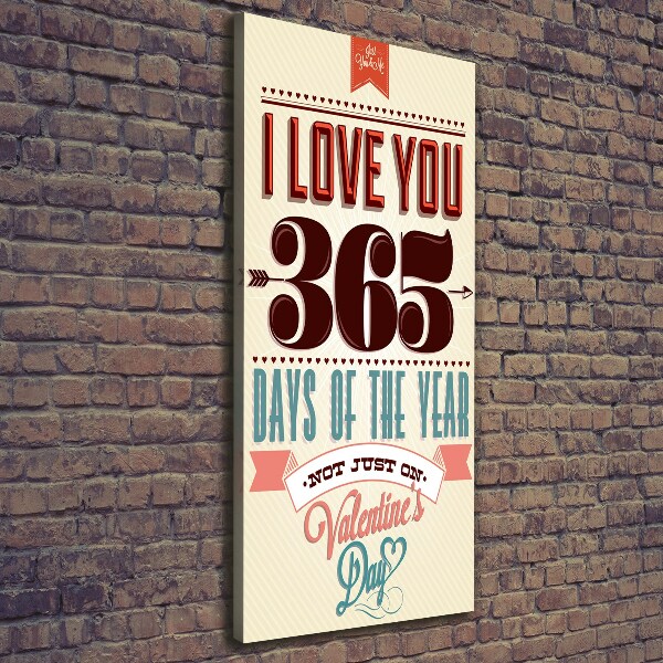 Stampa quadro su tela verticale San Valentino