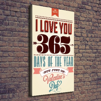 Stampa quadro su tela verticale San Valentino