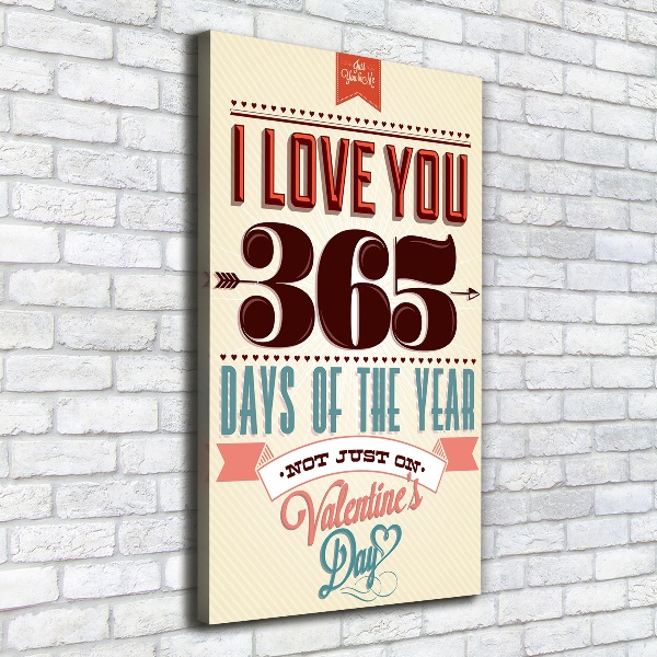 Stampa quadro su tela verticale San Valentino