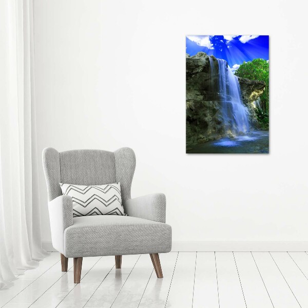 Quadro foto su tela verticale Cascata