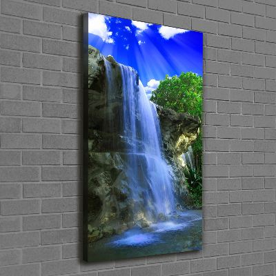 Quadro foto su tela verticale Cascata