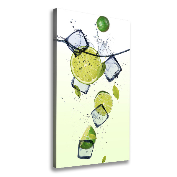 Quadro su tela canvas verticale Lime e ghiaccio