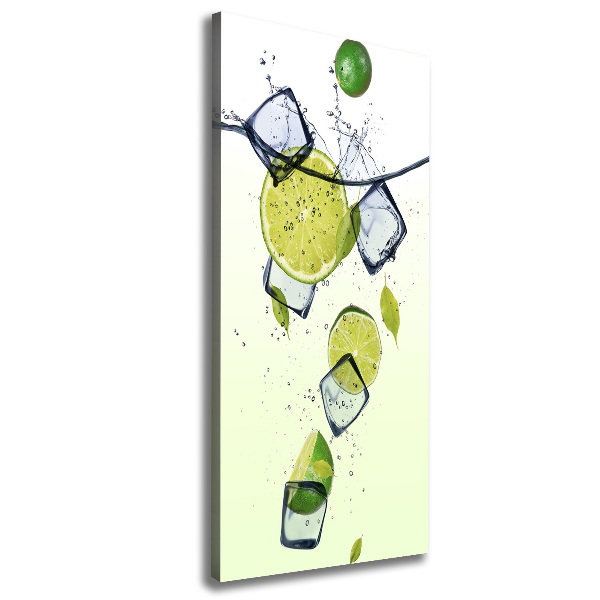 Quadro su tela canvas verticale Lime e ghiaccio