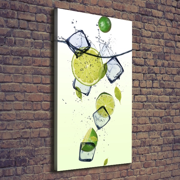 Quadro su tela canvas verticale Lime e ghiaccio